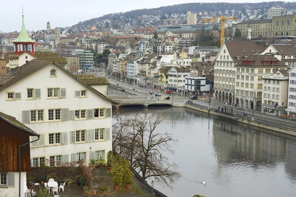 Eksterior dari pusat kota Zurich bangunan di Zurich, Swiss . — Stok Foto