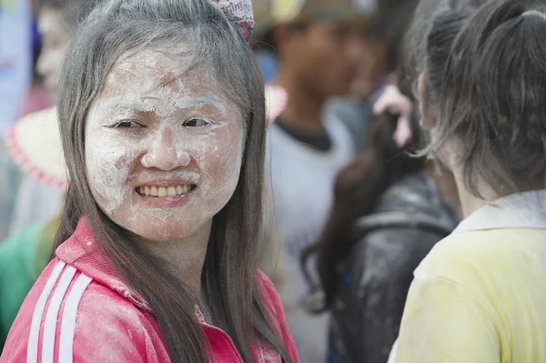 Portrait of a young Lao woman celebrating Lao New Year in Luang Prabang, Laos. — Stock Photo, Image