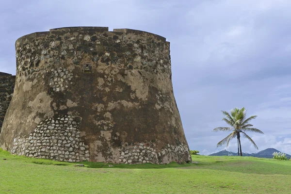 Exteriör av San Felipe fortet i Puerto Plata, Dominikanska Republiken. — Stockfoto