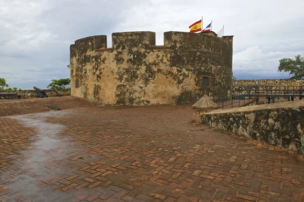 Buitenkant van het San Felipe Fort in Puerto Plata, Dominicaanse Republiek. — Stockfoto