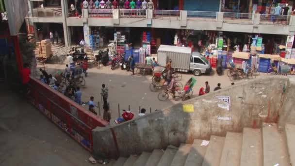 Exterior del edificio del Nuevo Mercado en Dhaka, Bangladesh . — Vídeos de Stock