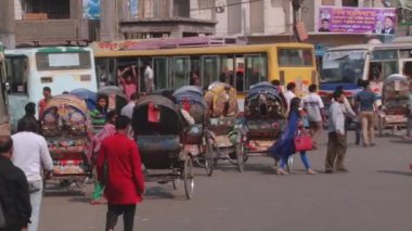 Dakka, Bangladeş Street yoğun trafik.