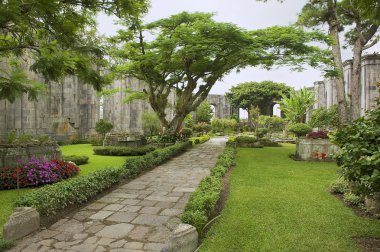 Exterior of the ruins of the Santiago Apostol church in Cartago, Costa Rica. clipart
