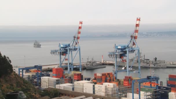 バルパライソ、チリの港を表示します。. — ストック動画