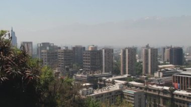 Santiago, Şili için Santa Lucia hill açısından Santiago şehir görüntülemek.