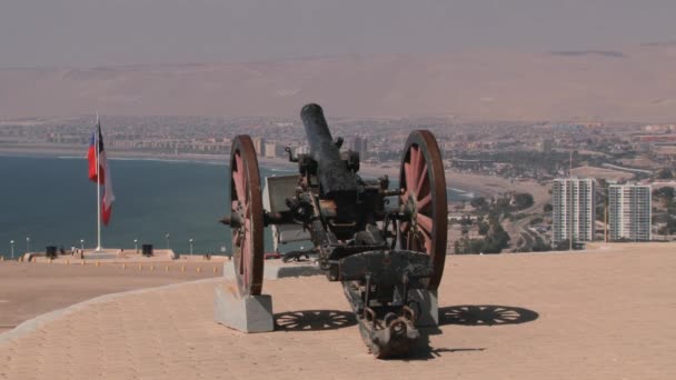 Vista para a cidade de Arica, Chile . — Vídeo de Stock