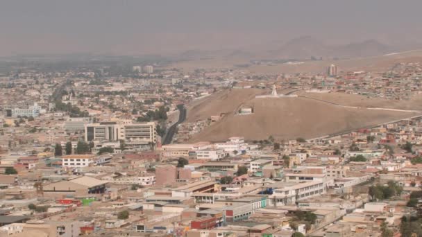 Vue sur la ville de Arica, Chili . — Video