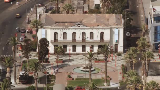 View to the Arica-La Paz railway station building in Arica, Chile. — Stock Video