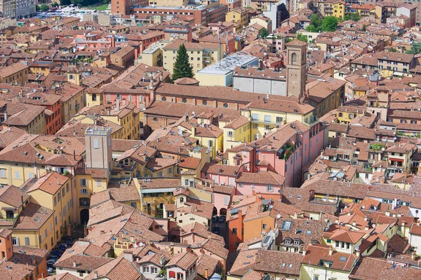 İtalya Bologna şehrin tarihi merkezine havadan görünümü. — Stok fotoğraf