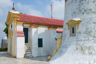 Dış Guia deniz feneri ve kilisede Makao, Çin.