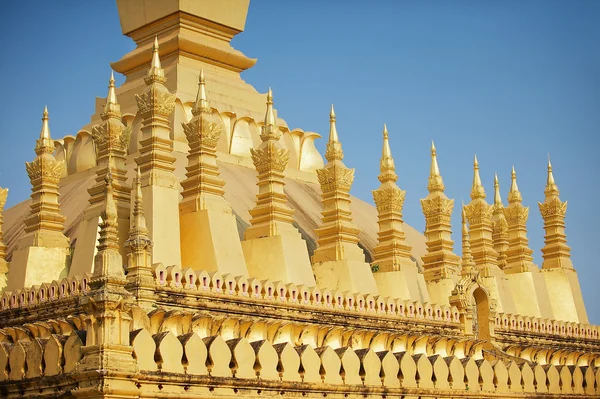 Exterior detail of the Pha That Luang stupa in Vientiane, Laos. — Stock Photo, Image