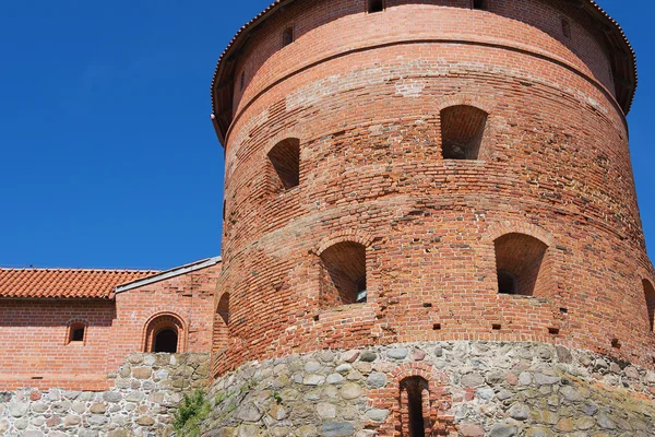 Exterior da torre do castelo de Trakai em Trakai, Lituânia . — Fotografia de Stock