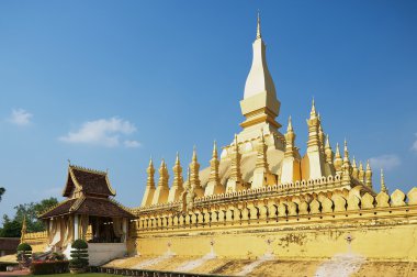 Vientiane, Laos Pha ki Luang stupa dış.