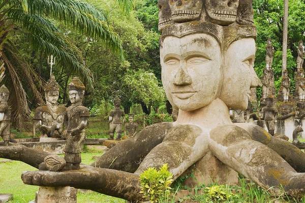 Exterior of the sculptures in Buddha park in Vientiane, Laos. — Zdjęcie stockowe