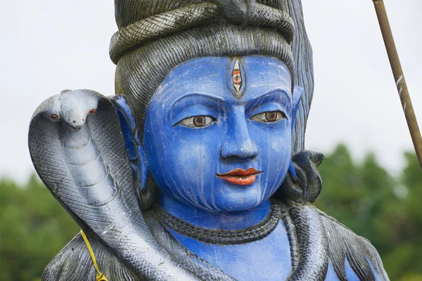 Détail extérieur de la statue de Shiva au temple hindou Ganga Talao (Grand Bassin), Maurice . — Photo