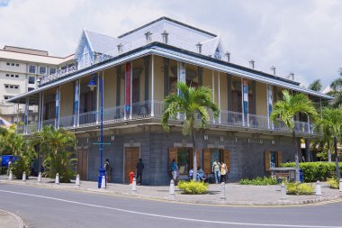 Dış bağlantı noktası Louis, Mauritius bina mavi Penny Müzesi.