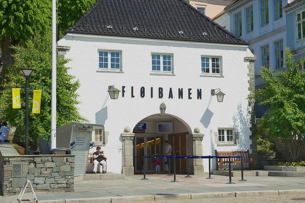 Exterior do edifício funicular Floyen em Bergen, Noruega . — Fotografia de Stock