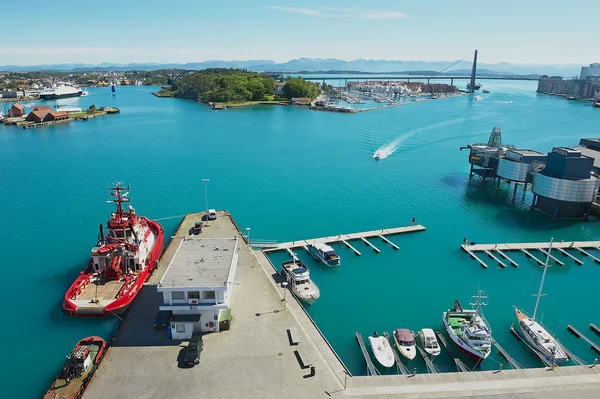 View to the harbor of Stavanger, Norway. — Stockfoto