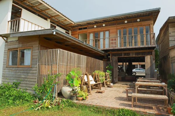 Exterior of one of the hostels in Chiang Khan, Thailand. — 스톡 사진