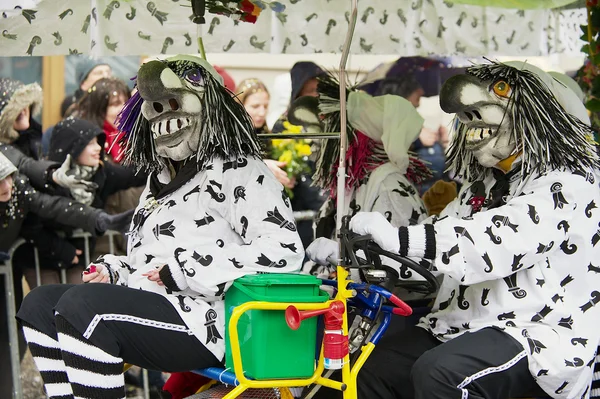 People take part in Basel Carnival in Basel, Switzerland. — ストック写真