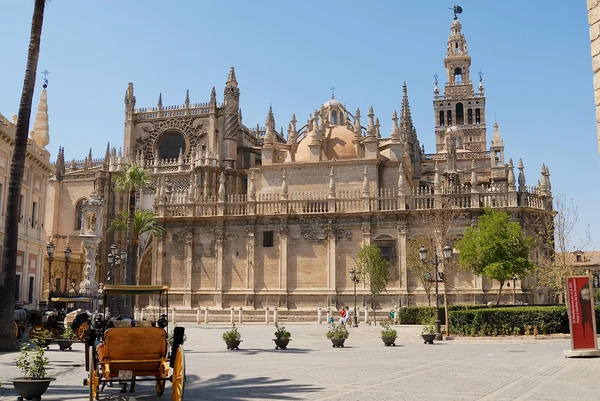 Exterior of the Cathedral of Saint Mary of the See in Seville, Spain. — Stockfoto