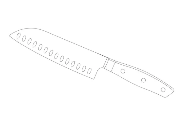 Nůž Krájení Masa Velká Plechovka — Stock fotografie