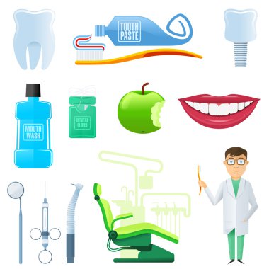 Vektör diş Kliniği ayarla