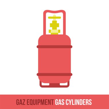 Vektör düz simgesi gaz ürünleri