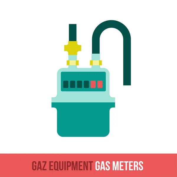 Vektor flache Symbol Gas Ausrüstung — Stockvektor