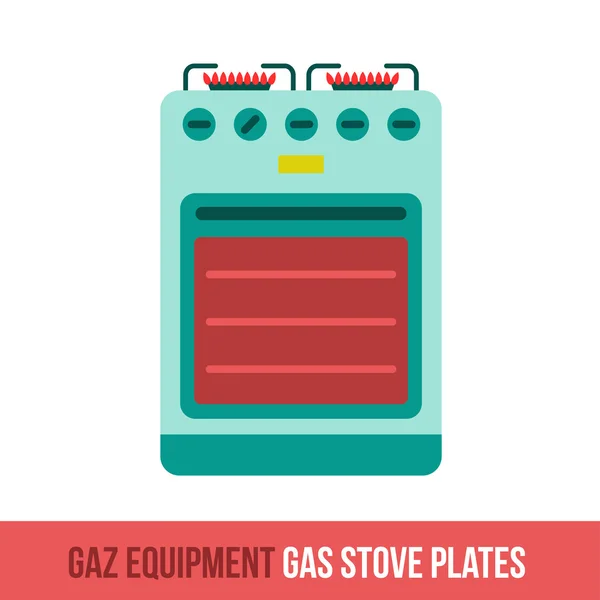 Vector flat icon gas equipment — Stock Vector