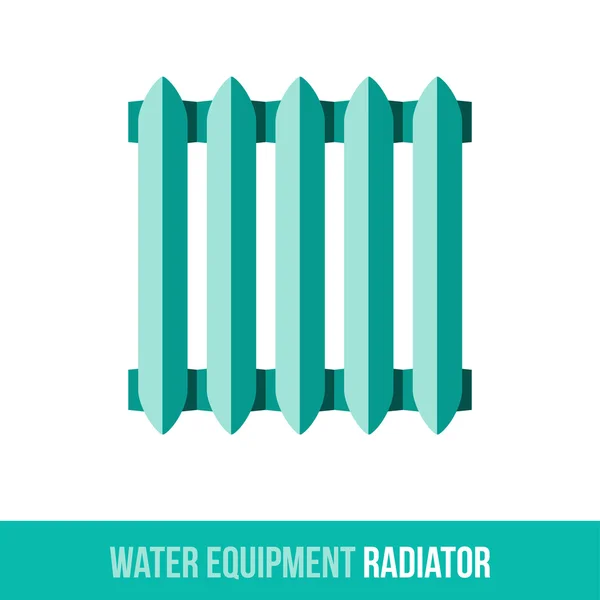 Vektor lapos ikon központi fűtés radiátor — Stock Vector