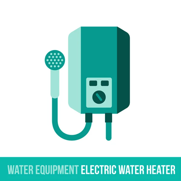 Vector icono plano calentador de agua eléctrico — Archivo Imágenes Vectoriales