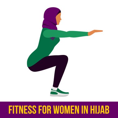 Müslüman aerobik simgeler. Tam renkli