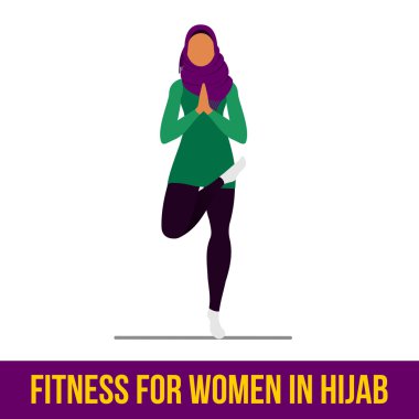 Müslüman aerobik simgeler. Tam renkli