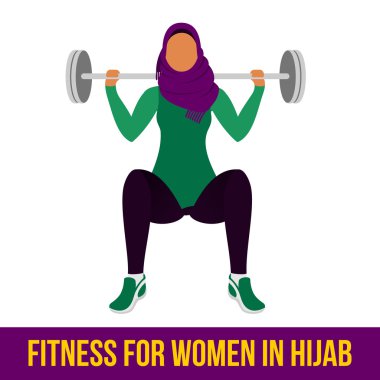 Müslüman aerobik simgeler. Tam renkli