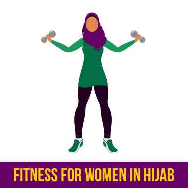 Müslüman aerobik simgeler. Tam renkli