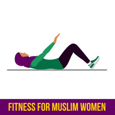 Müslüman aerobik simgeler. Tam renkli