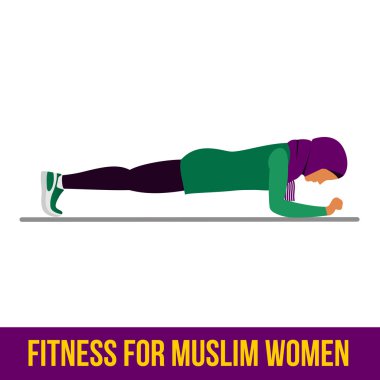 Müslüman aerobik simgeler. Tam renkli