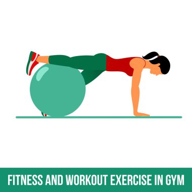 Aerobik simgeler. Topu egzersiz