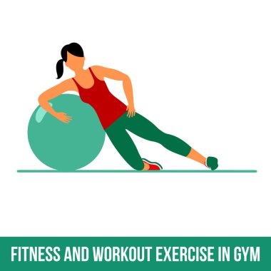 Aerobik simgeler. Topu egzersiz