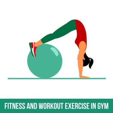 Aerobik simgeler. Topu egzersiz