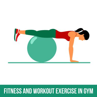 Aerobik simgeler. Topu egzersiz