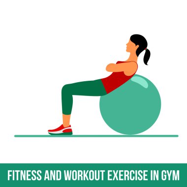 Aerobik simgeler. Topu egzersiz