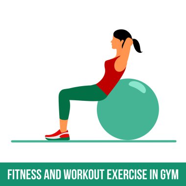 Aerobik simgeler. Topu egzersiz