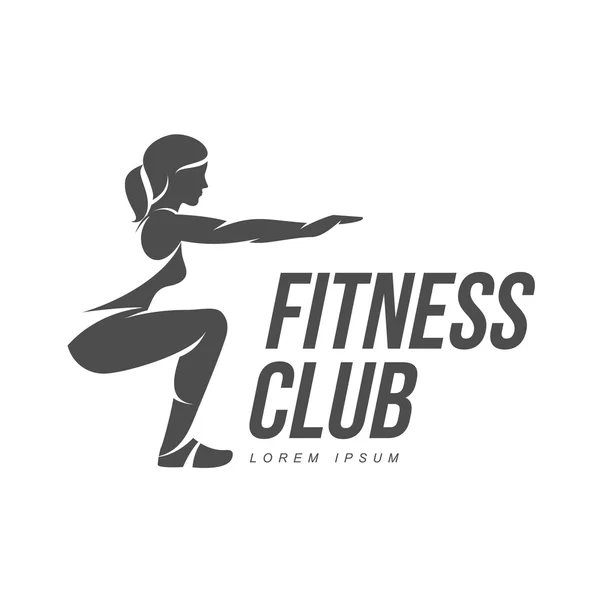 Aerobic workout logo — Stock Vector