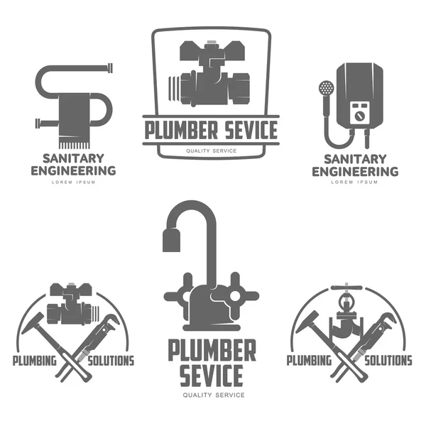 vektör logo su, gaz mühendisliği, sıhhi tesisat Servisi
