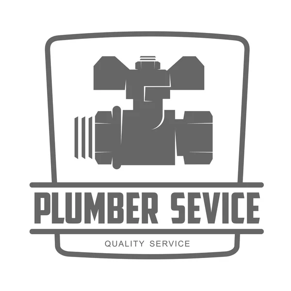 Vector logo water, gas engineering, plumbing service — Stock Vector