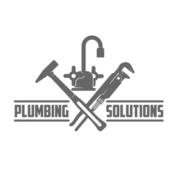 Vektör logo su, gaz mühendisliği, sıhhi tesisat Servisi — Stok Vektör