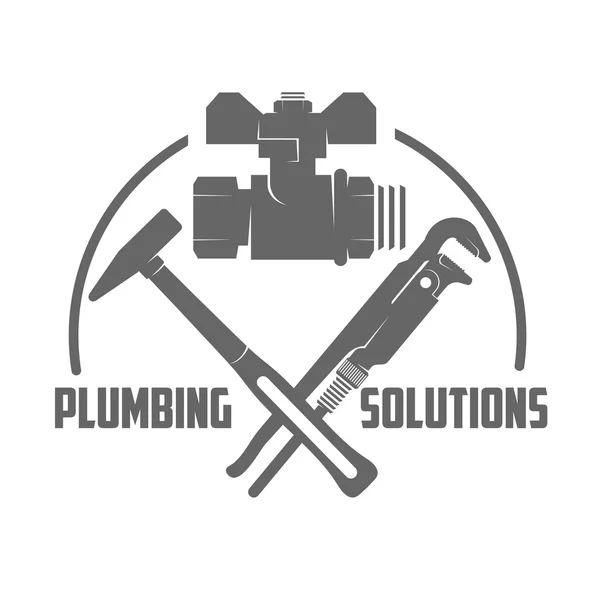 Logo vectoriel eau, ingénierie du gaz, service de plomberie — Image vectorielle