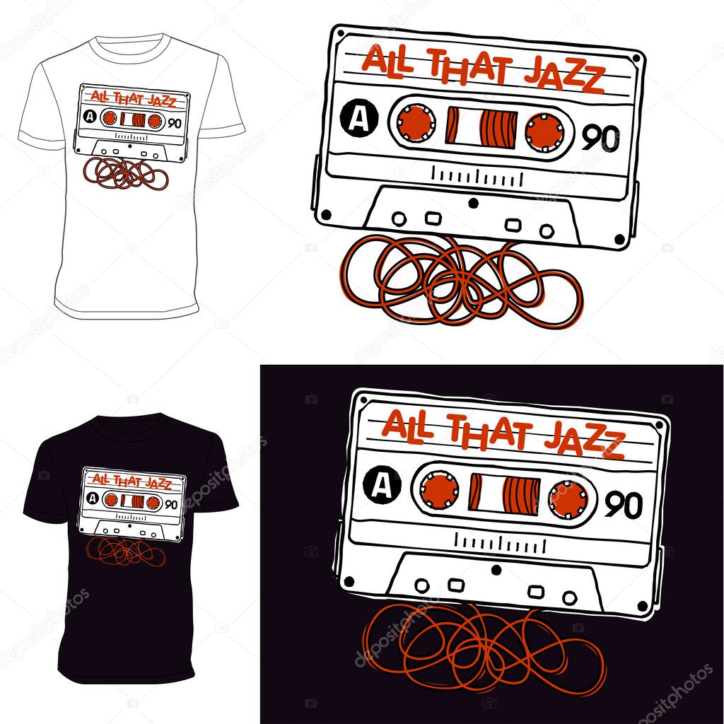 Cassette. T-shirt. All That Jazz